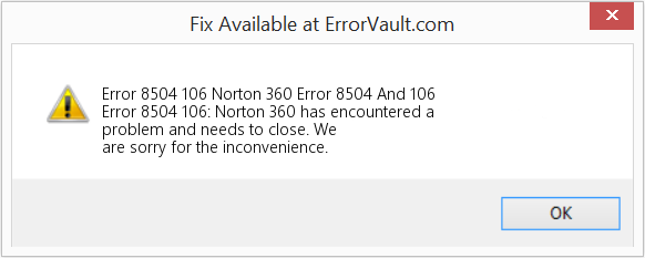 How to Fix Norton Error 8504 106 | Fixtechsolution