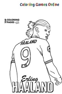 Erling Haaland Coloring Pages | Coloring Games online