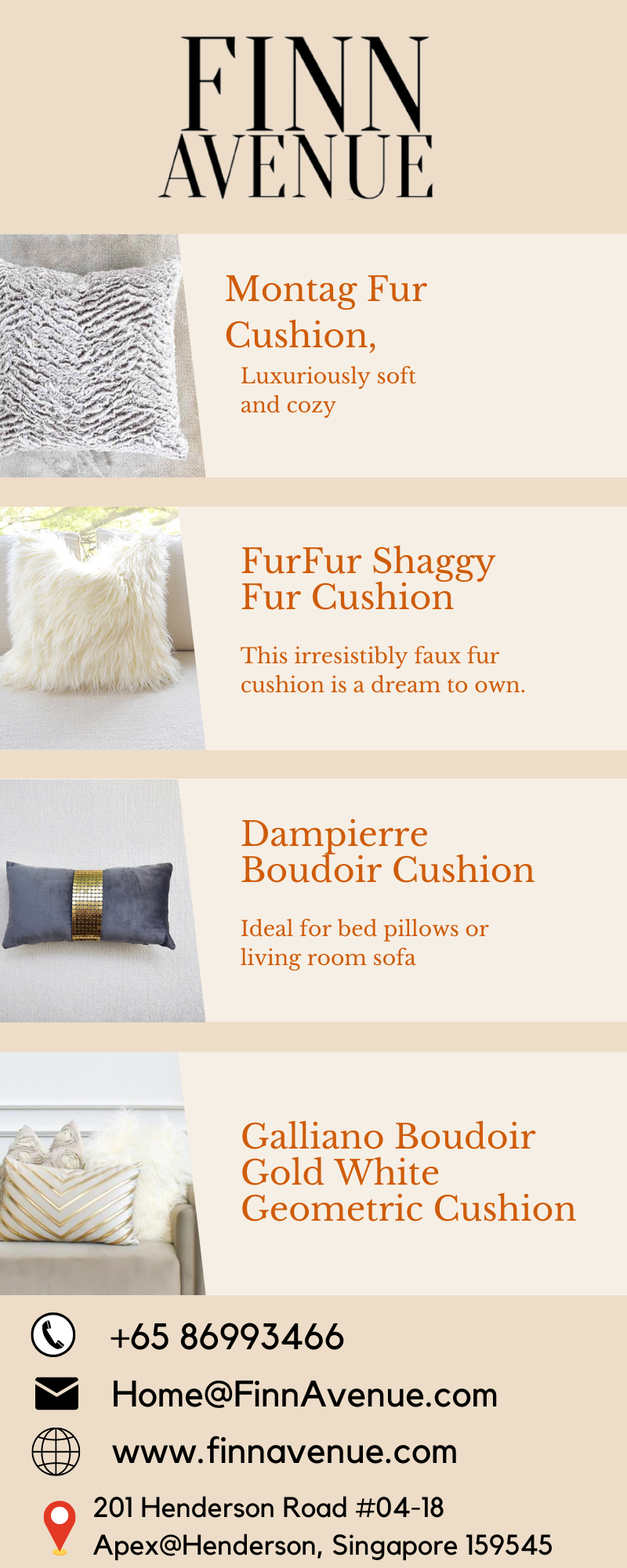 Buy cushions online in Singapore | Finn Avenue