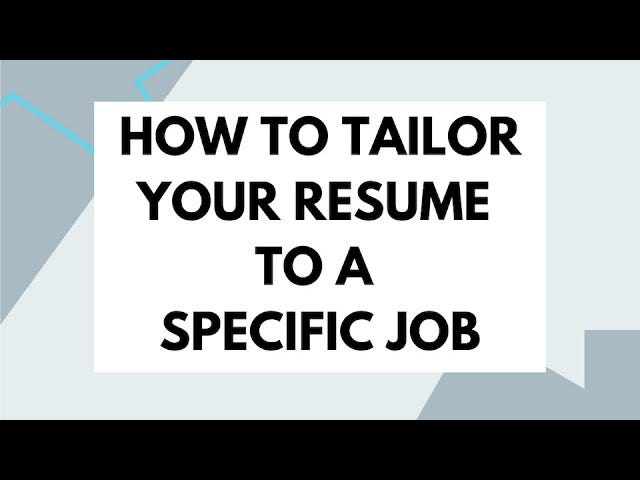 Why Customizing Your Resume is Crucial for Job Search Success